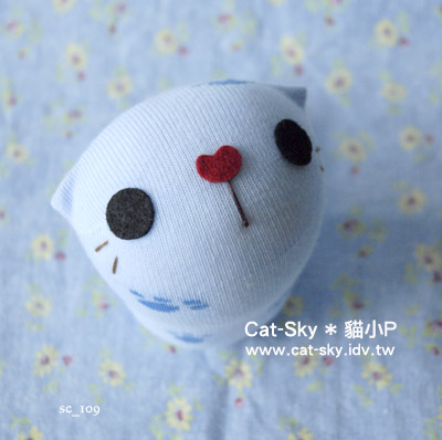 lovelycat呆呆貓-粉藍-小腳印-Y