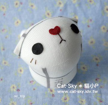 lovelycat呆呆貓-白-格子