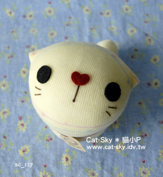 cat-sky 呆呆貓 -粉紅條紋 Y