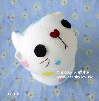 cat-sky呆呆貓-白泡泡X 紅鼻子
