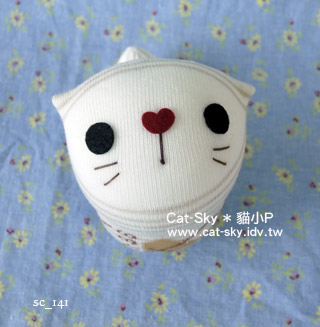 cat-sky 呆呆貓 - 白 土黃色條紋