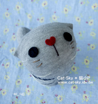 cat-sky 呆呆貓 - 灰 黑白格子