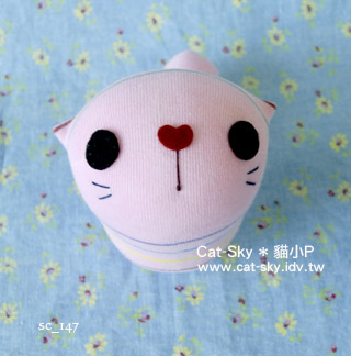cat-sky 呆呆貓 -粉紅條紋